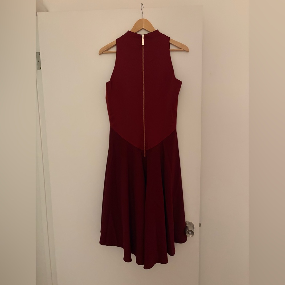 Ted Baker Burgundy/Maroon Sleeveless High/Low Dress - size 6 - Picture 5 of 16